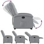 vidaXL Fauteuil inclinable Gris clair Tissu