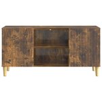 vidaXL Meuble TV Chêne fumé 102 x 34 5 x 50 cm Bois d'ingénierie
