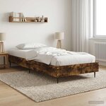 vidaXL Cadre de lit Chêne fumé 80 x 200 cm Bois d'ingénierie