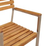 Ensemble de salle à manger de jardin vidaXL 5 pièces en teck massif