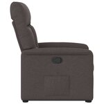 vidaXL Fauteuil inclinable marron foncé tissu