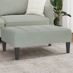 vidaXL Repose-pied gris clair 77x55x31 cm velours