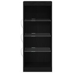 vidaXL Buffet avec lumières LED Chêne noir 41x37x100 cm