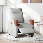 vidaXL Fauteuil inclinable électrique gris nuage tissu