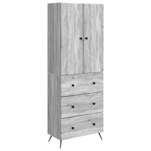 vidaXL Ensemble de Meubles 2 Pièces Sonoma gris 66 x 34 5 x 90 cm