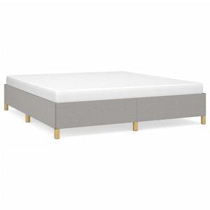 vidaXL Cadre de lit gris clair 180x200 cm tissu