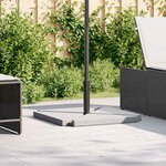 vidaXL Ensemble de bases de parasols de jardin 5 Pièces granit et acier