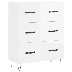 vidaXL Buffet Blanc brillant 69 5x34x90 cm Bois d'ingénierie