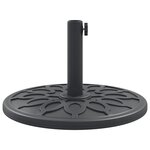 vidaXL Base de parasol pour mâts Ø38 / 48 mm 12 kg rond
