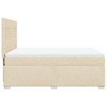 vidaXL Sommier à lattes de lit avec matelas Crème 160x200 cm Tissu