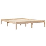 vidaXL Lit bibliothèque sans matelas 135x190 cm bois de pin massif