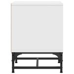 vidaXL Tables de chevet avec portes en verre 2 Pièces blanc 35x37x50 cm