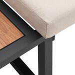 vidaXL Sofa de jardin 2 places avec coussins taupe