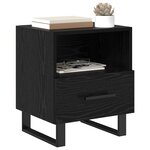 vidaXL Cabinet de chevet avec tiroir Chêne noir 40 x 35 x 47 5 cm