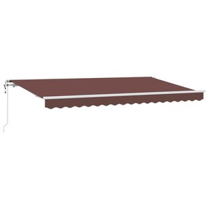 vidaXL Auvent Rétractable Marron 400 x 200 cm tissu