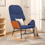 vidaXL Chaise à bascule Bleu Tissu