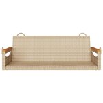 vidaXL Balancelle beige 109x62x40 cm résine tressée