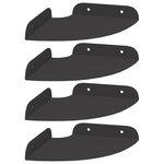 vidaXL Étagère Flottante d'Angle 4 pc Noir 15 x 15 x 2 cm