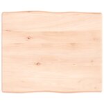vidaXL Dessus de table bois massif non traité bordure assortie