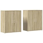 vidaXL Buffets 2 Pièces chêne sonoma 60x31x70 cm bois d'ingénierie