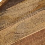 vidaXL Table basse Bois de manguier massif et acier 50x40 cm