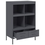 vidaXL Buffet haut anthracite 68x39x101 5 cm acier