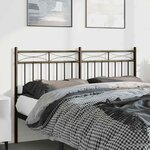 vidaXL Tête de lit métal noir 135 cm