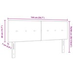 tête de lit vidaXL capitonnée bleu foncé 140 cm en velours