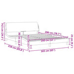 vidaXL Cadre de lit sans matelas gris foncé 160x200 cm velours
