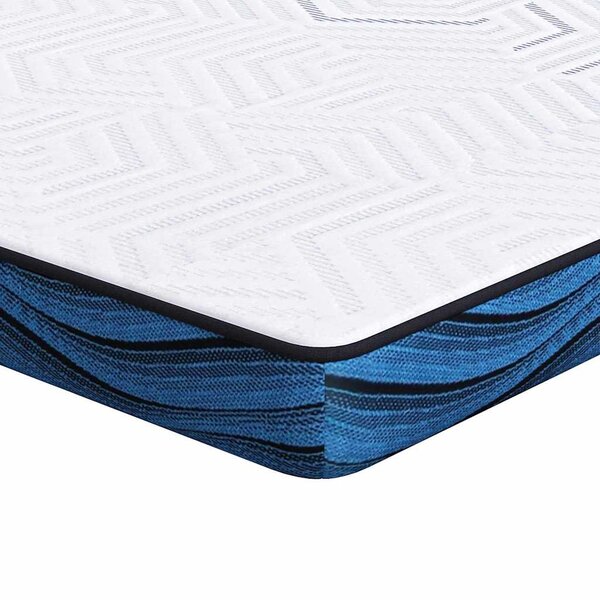 vidaXL Coussins de Matelas Blanc et Bleu 200 x 200 cm