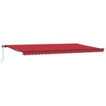 vidaXL Auvent Rétractable Rouge 600 ×300 cm tissu