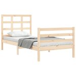 vidaXL Cadre de lit sans matelas 100x200 cm bois massif