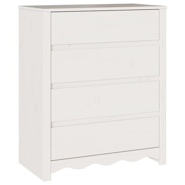 vidaXL Commode Drammen Blanc 76 5 x 40 x 91 cm Bois de pin massif