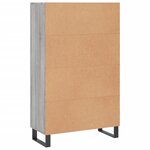 vidaXL Buffet haut sonoma gris 69 5x31x115 cm bois d'ingénierie
