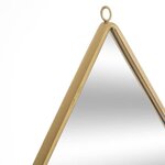 Miroir mural en métal en forme de Goutte - 21 x 29 cm - Doré