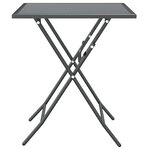 vidaXL Mobilier à dîner de jardin 5 Pièces Maille Métal Anthracite