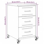 vidaXL Table de chevet vert olive 36x39x59 cm acier