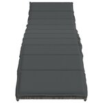 vidaXL Chaises longues lot de 2 avec table gris résine tressée