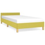 vidaXL Cadre de lit sans matelas vert 100x200 cm tissu