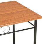 vidaXL Ensemble de salle à manger 7 Pièces MDF et acier Marron