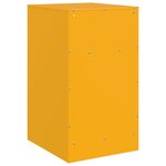 vidaXL Table de chevet jaune moutarde 34 5x39x62 cm acier