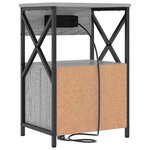 vidaXL Cabinet de chevet avec tiroir 2 Pièces Sonoma gris 40 x 31 x 60 cm
