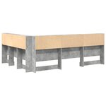 vidaXL Tête de lit de rangement Gris béton 140 cm Bois d'ingénierie