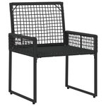 vidaXL Ensemble de meubles d'extérieur 5 Pièces Noir et Blanc