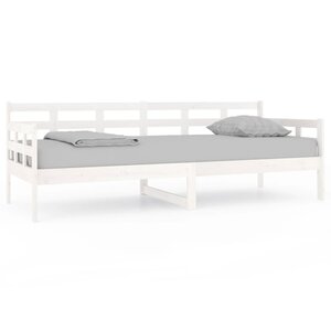 vidaXL Lit de jour sans matelas blanc bois de pin massif 80x200 cm
