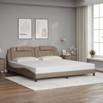 vidaXL Cadre de lit sans matelas cappuccino 200x200 cm similicuir