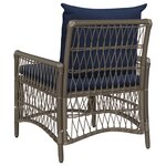 vidaXL Chaise de jardin avec coussins gris 60x70x78 cm en poly rattan