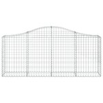 vidaXL Paniers à gabions arqués 12 Pièces 200x30x80/100 cm Fer galvanisé