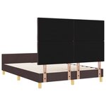 Cadre de lit vidaXL Marron foncé 140x190 cm Tissu