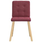 vidaXL Chaises à manger lot de 4 rouge bordeaux tissu